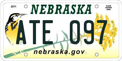 NE license plate ATE097