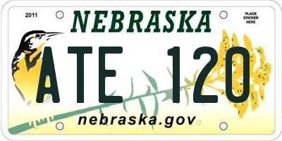 NE license plate ATE120