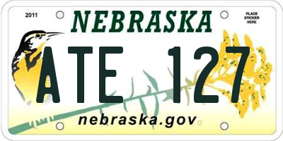 NE license plate ATE127