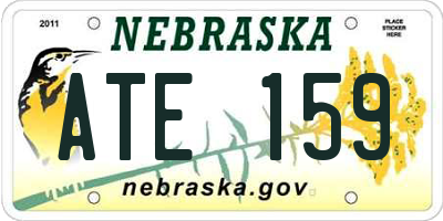 NE license plate ATE159