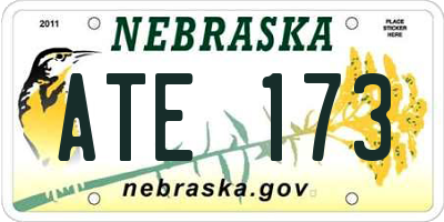 NE license plate ATE173
