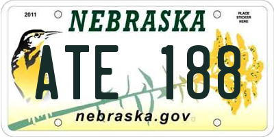 NE license plate ATE188
