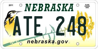 NE license plate ATE248