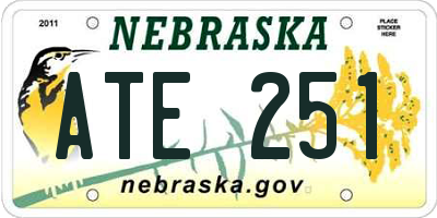 NE license plate ATE251