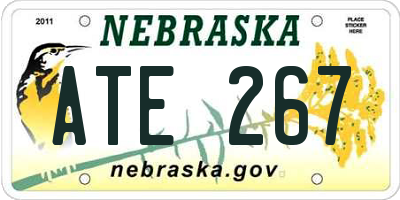 NE license plate ATE267