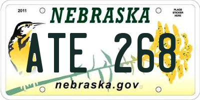 NE license plate ATE268