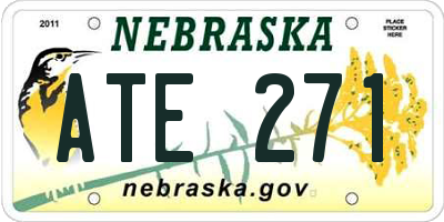 NE license plate ATE271