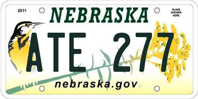 NE license plate ATE277