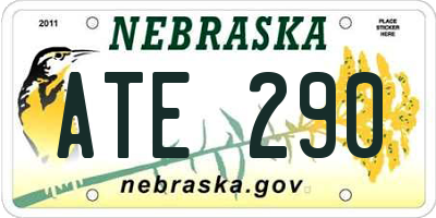 NE license plate ATE290