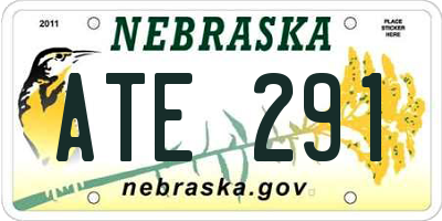 NE license plate ATE291