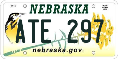 NE license plate ATE297