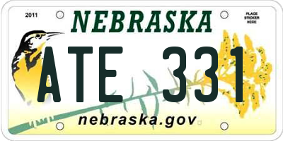 NE license plate ATE331