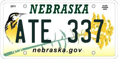 NE license plate ATE337