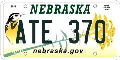 NE license plate ATE370