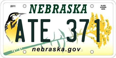NE license plate ATE371