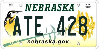 NE license plate ATE428