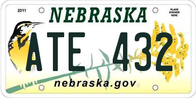 NE license plate ATE432