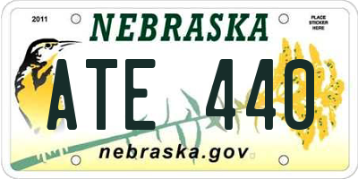 NE license plate ATE440
