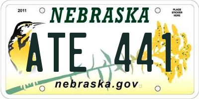 NE license plate ATE441