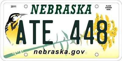 NE license plate ATE448