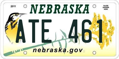 NE license plate ATE461
