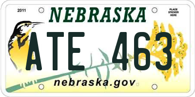 NE license plate ATE463