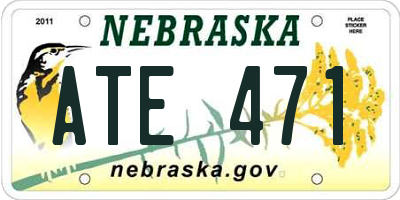 NE license plate ATE471