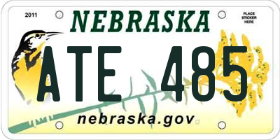 NE license plate ATE485