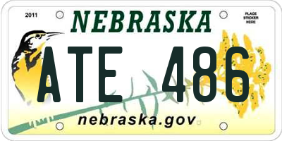NE license plate ATE486