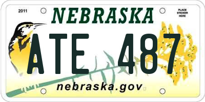NE license plate ATE487