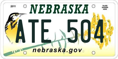 NE license plate ATE504