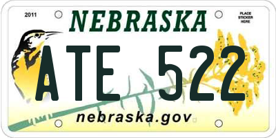 NE license plate ATE522