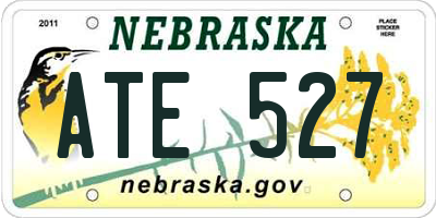 NE license plate ATE527
