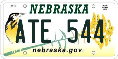 NE license plate ATE544