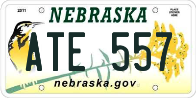NE license plate ATE557