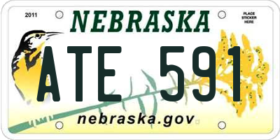NE license plate ATE591