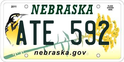 NE license plate ATE592