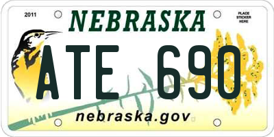 NE license plate ATE690