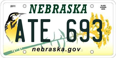 NE license plate ATE693