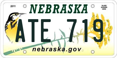 NE license plate ATE719
