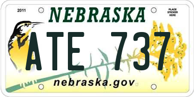 NE license plate ATE737