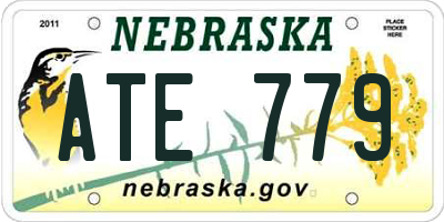 NE license plate ATE779