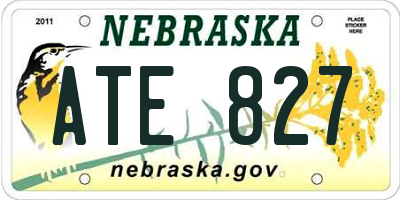 NE license plate ATE827