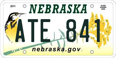 NE license plate ATE841