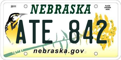 NE license plate ATE842
