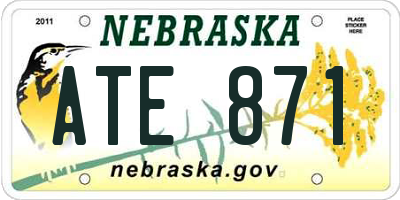 NE license plate ATE871