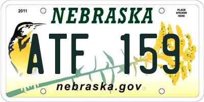 NE license plate ATF159