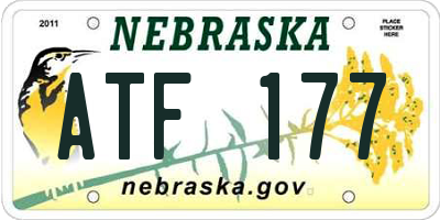 NE license plate ATF177