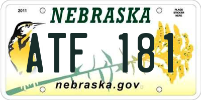 NE license plate ATF181