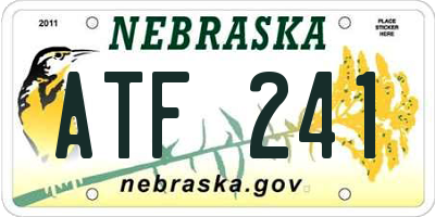 NE license plate ATF241